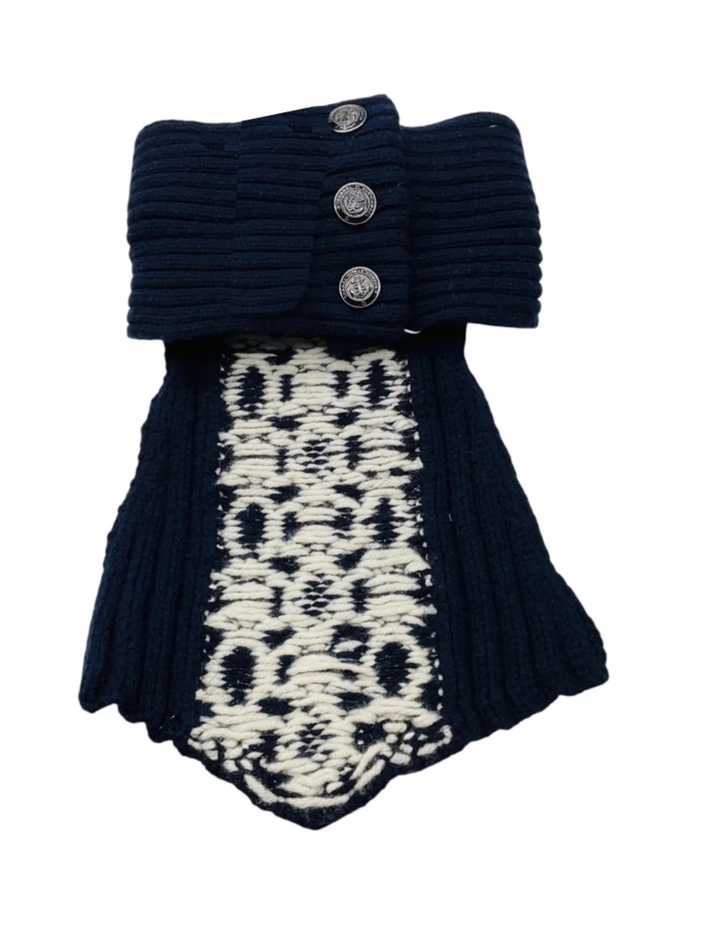CHANEL navy ecru